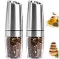 thumbnail image 1 of Gravity Electric Salt and Pepper Grinder Set – Battery Powered, Adjustable Coarseness, LED Light, One-Hand Operated, Large Capacity, 1 of 8