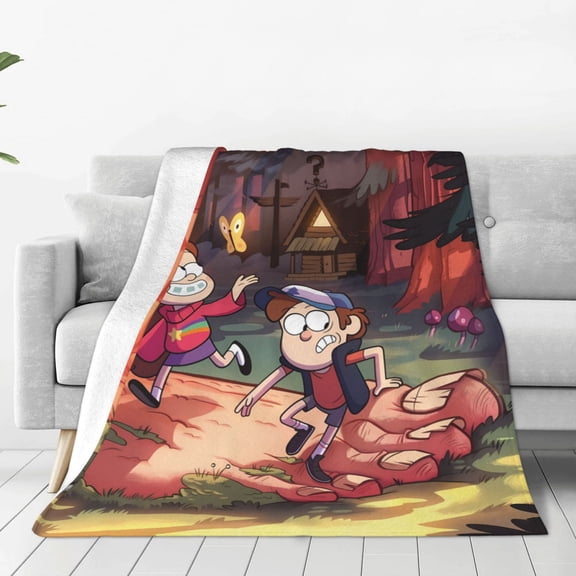 Gravity Falls-1 (4) Throw Blankets Plush Super Soft Warm Home Decor Blanket Gifts for Boys Girls Kids Adult Men Women