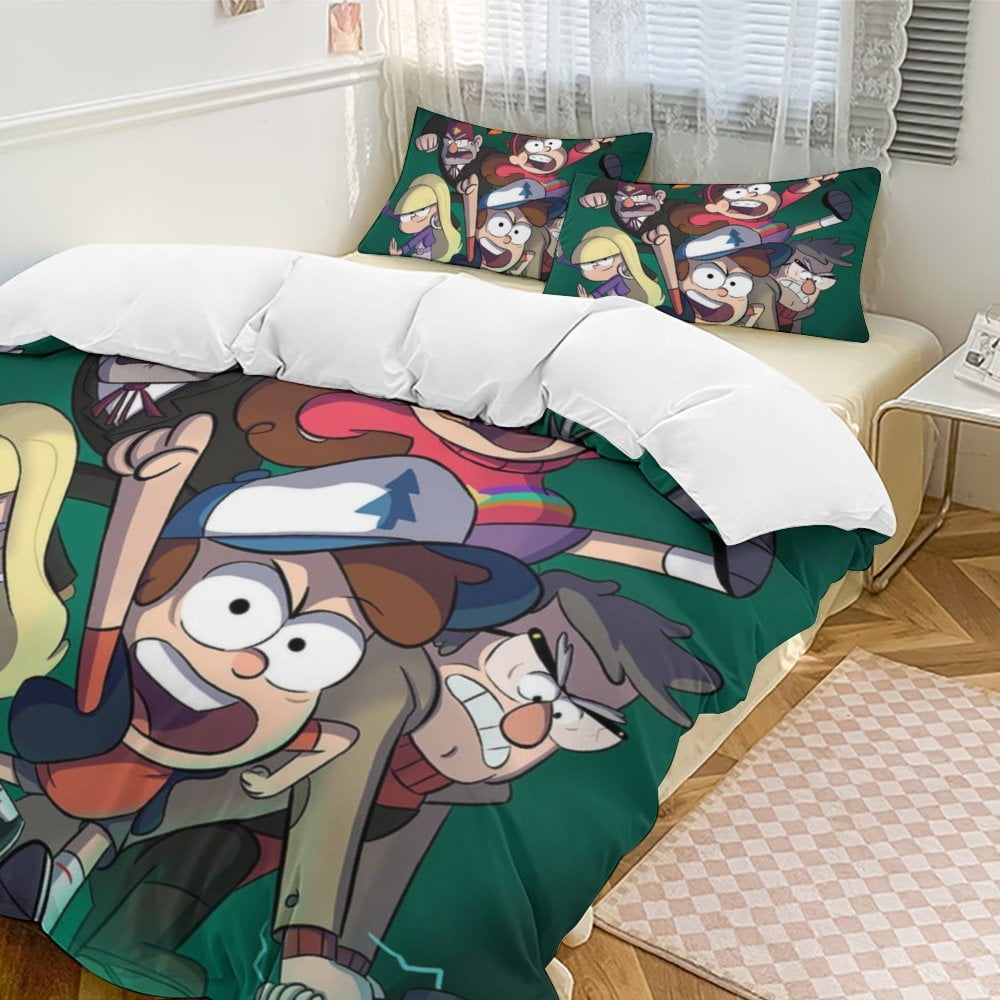 Gravity Falls 3 Piece Bedding Set Soft Warm And Comfortable Bed Set with 1 Duvet Cover And 2 Pillowcases Walmart