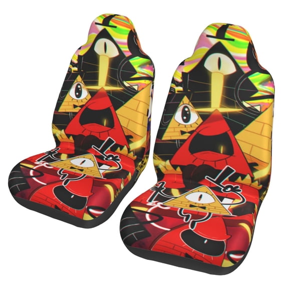 Gravity Falls Auto Seat Covers 2pcs Car Seat Protectors Non-Slip Vehicle Seat Cushions Stylish Protective Car Seat Covers
