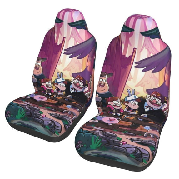 Gravity Falls Auto Seat Covers 2pcs Car Seat Protectors Non-Slip Vehicle Seat Cushions Stylish Protective Car Seat Covers