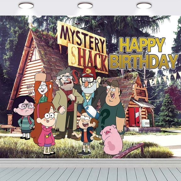 Gravity Falls Background Backdrop Taspestry Birthday Post Banner Party Supplies Wall Decor