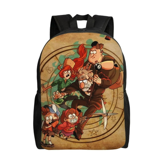 Gravity Falls Backpack Unisex Bookbag Rucksack Printing Shoulder Bag Back To School Bag Travel Hiking Daypack