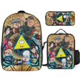 thumbnail image 1 of Gravity Falls Backpacks 3 Piece Set Bookbag with Lunch Bag And Pencil Case, 1 of 8