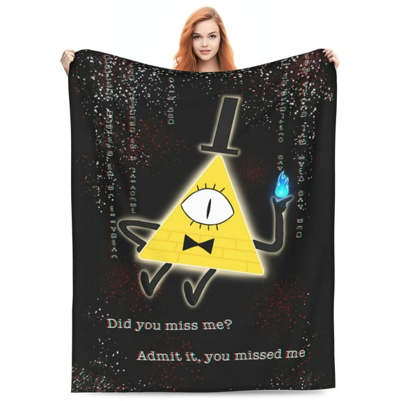 Gravity Fall Bed Blanket Super Soft Fleece Throw Blanket Lightweight Warm Cozy Cartoon Blankets Gifts for Kids Adults 50"x40"