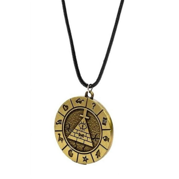 Gravity Falls Bill Cipher Boss Bronzetone Pendant Necklace