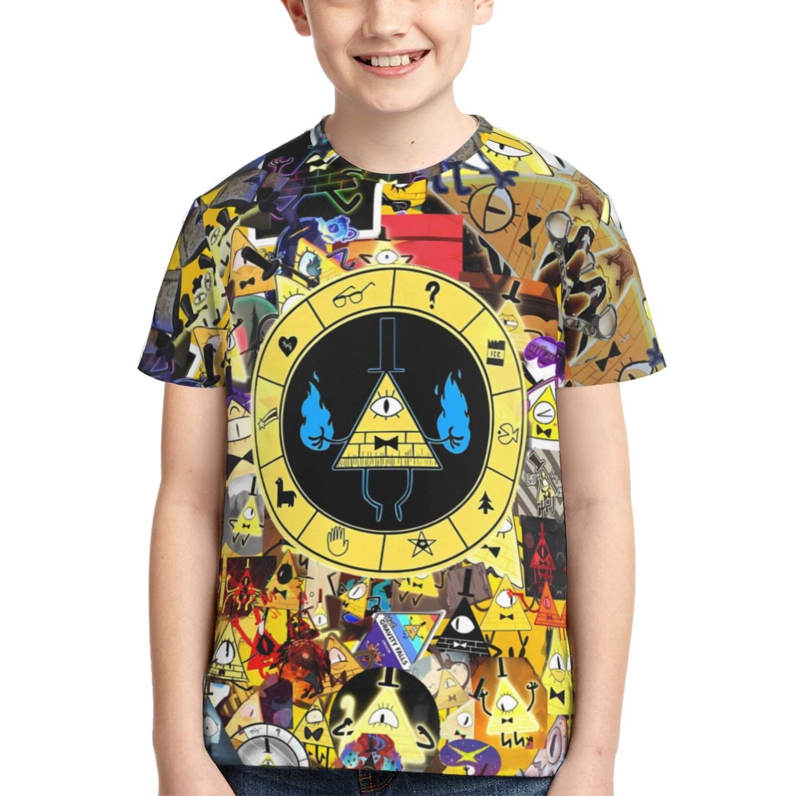 Gravity Falls Bill Cipher Boys Girls T Shirt Kids Short Sleeve Crewneck ...