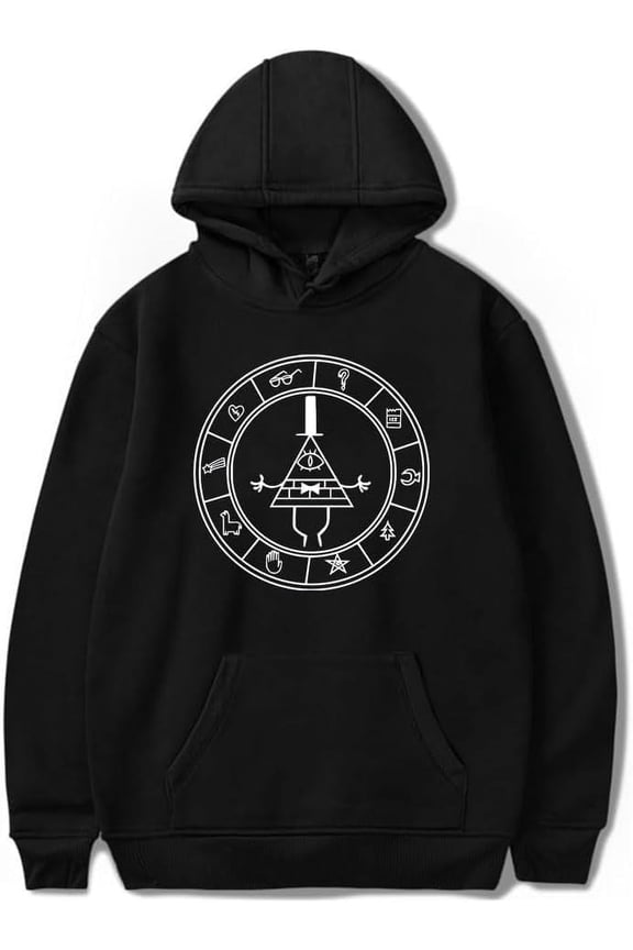 Gravity Falls Bill Cipher Graphic Merch Unisex Fleece Lined Pullover Hoodie