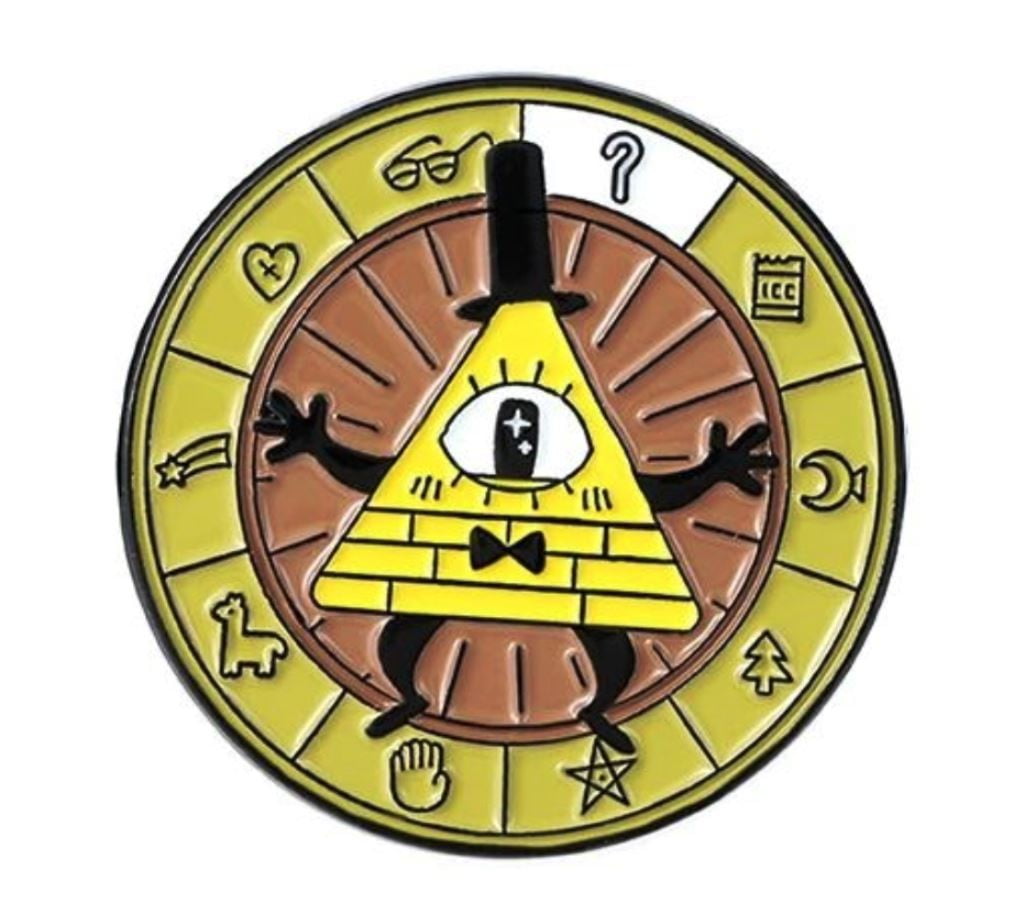 Gravity Falls Bill Cipher Wheel Logo 1.25 Inches Tall Enamel Metal Pin ...