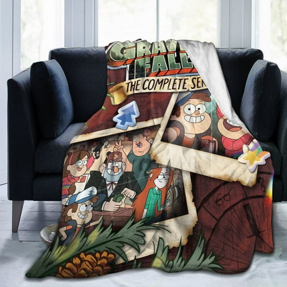 Gravity Falls Blanket, soft and comfortable plush flannel all-season blanket, lightweight and warm fleece blanket for bed, sofa, or travel.
