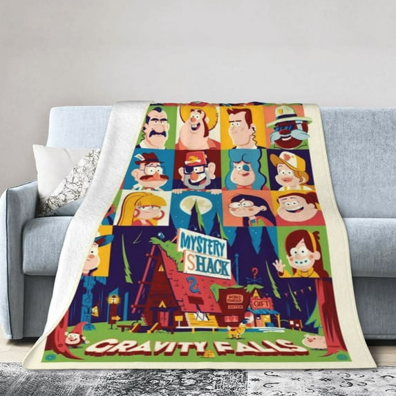 Gravity Falls Blankets Ultra Soft Flannel Blanket All Season Fuzzy Blanket Fluffy Cozy Blanket For Couch Bed Sofa 40"X30"