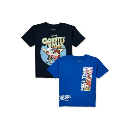 Gravity Falls Boys Graphic T-Shirts, 2-Pack, Sizes 4-18