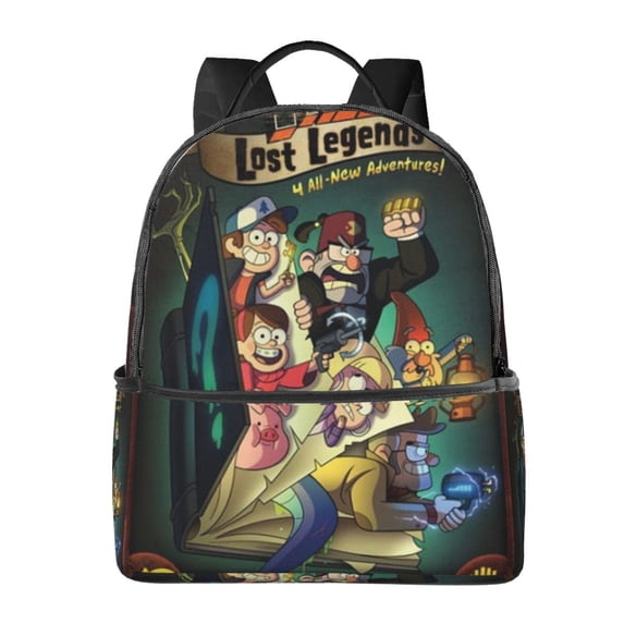 Gravity Falls Casual Backpack Large Capacity Laptop Bag Multi-Functional Outdoor Backpack Hiking Daypack