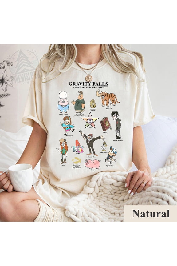 Gravity Falls Character And Mysteries Textbook Shirt Disney Dipper Wendy Mabel T-shirt Dis