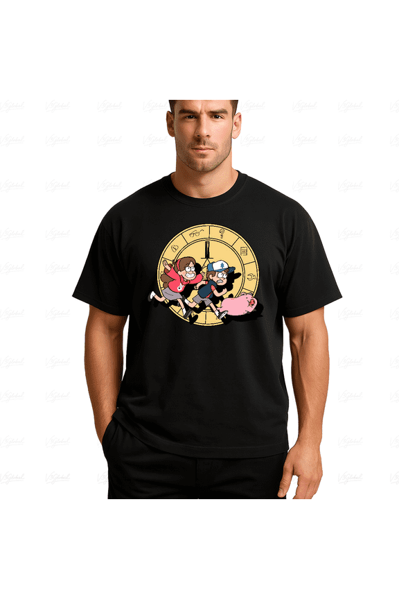 Gravity Falls Dipper and Mabel Pines Mystery Shack Fan Unisex T-Shirt, up to Size 5XL