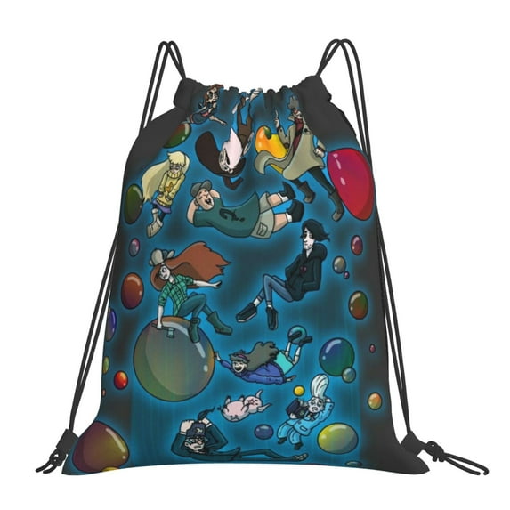 Gravity Falls Drawstring Backpack Lightweight Portable Sport Gym Sackpack Draw String Cinch Bags For Men Women