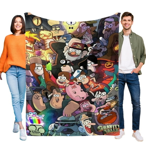 Gravity Falls Flannel Blanket Fun and Cozy Throw Blanket Perfect for Bedroom Playroom or Travel Ideal Gift for Boys and Girls 30"x40"