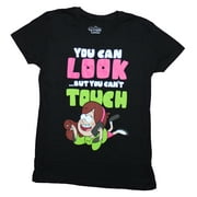 Gravity Falls Girls Juniors T-Shirt - Mabel You Can Look But Can't Touch (Large)