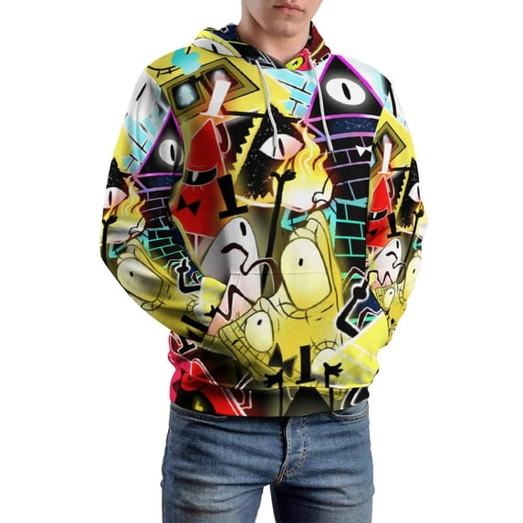 Gravity Falls Hoodie 3D Print Pullover Hooded Long Sleeve Sweatshirts Tops Blouse with Pocket for Mens Womens