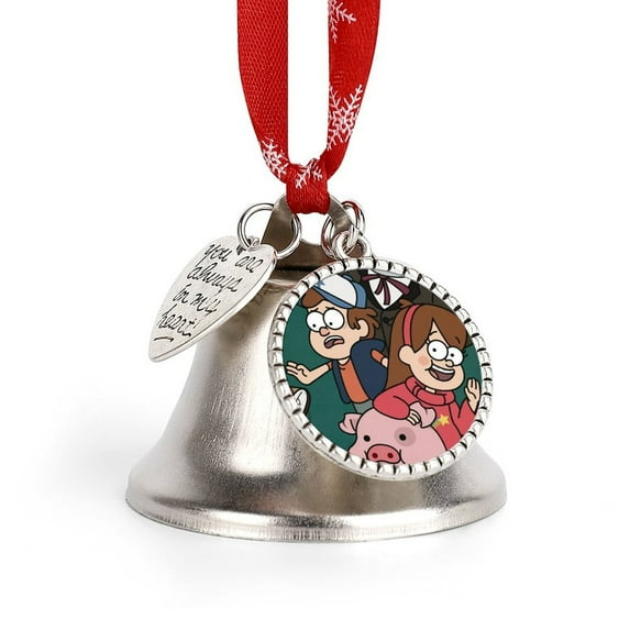 Gravity Falls Jingling Bell Ornaments Christmas Bell Tree Hanging Ornament Pendant for Christmas Holiday Decoration Love Bell