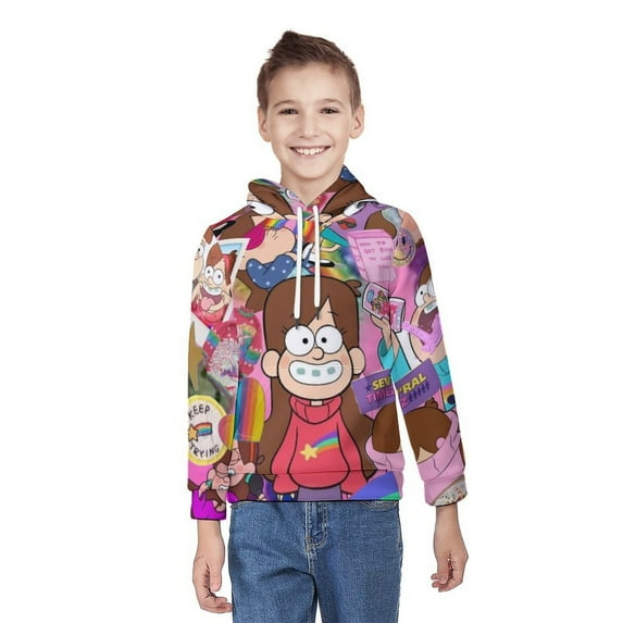 Gravity Falls Kid Hoodies Boys Girls 3D Graphic Sweatshirt Long Sleeve Pullover Hoodie Casual Hooded Sweater Coat S