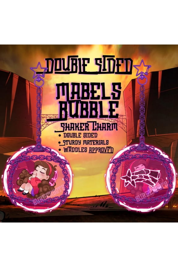 Gravity Falls Mabel Pines Bubble Bill Cipher Keychain (1 keychain)