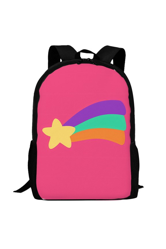 Gravity Falls Mabel Rainbow Star Backpack,3d Print Laptop Backpack Lightweight Casual Daypack Bookbag Multi-Function Travel Backpack 16.5 In