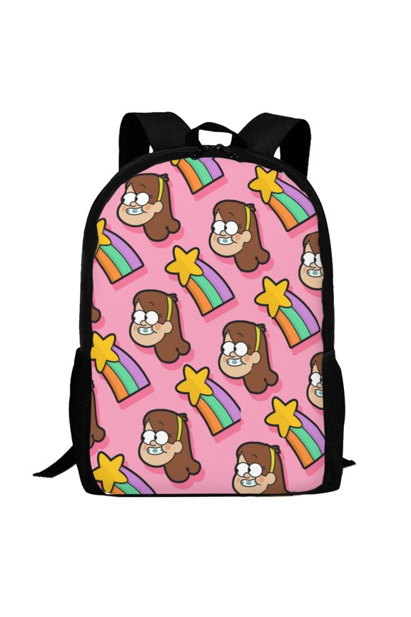 Gravity Falls Mabel Rainbow Star Backpack,3d Print Laptop Backpack Lightweight Casual Daypack Bookbag Multi-Function Travel Backpack 16.5 In