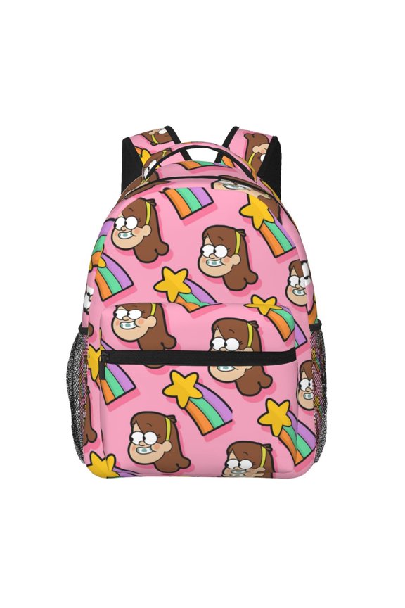 Gravity Falls Mabel Rainbow Star Backpack Lightweight Bookbag Casual Daypack For Women Men Travel Laptop Bag Multifunctional Bag