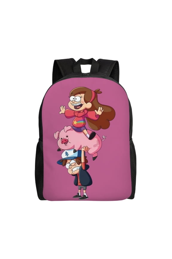 Gravity Falls Cartoon Backpack Cute Large Capacity Casual Unisex Laptop Bags Travel Sports Daypack Bookbags