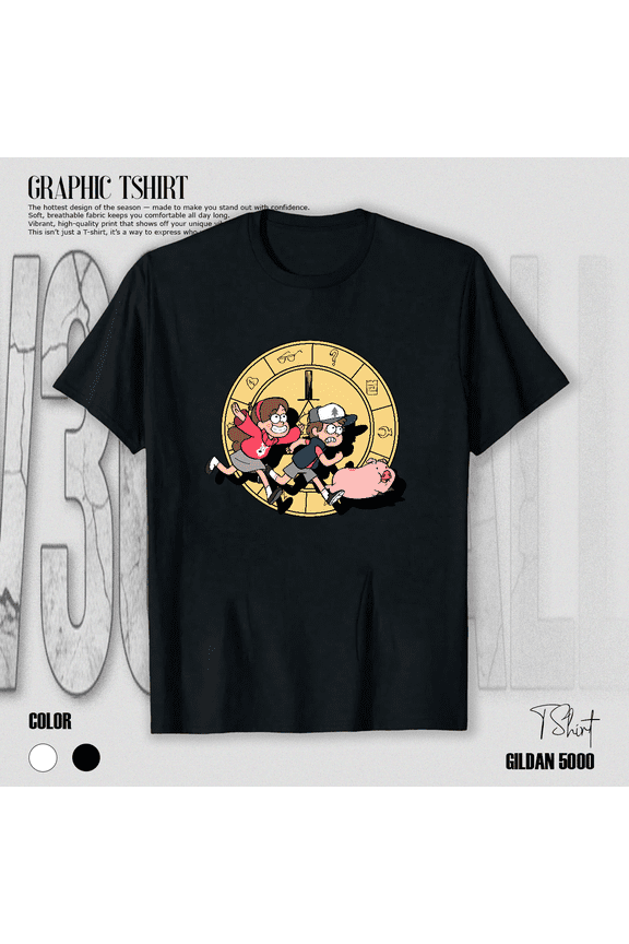 Gravity Falls Mystery Pines Cartoon Adventure Unisex T-Shirt V70977, up to size 5XL