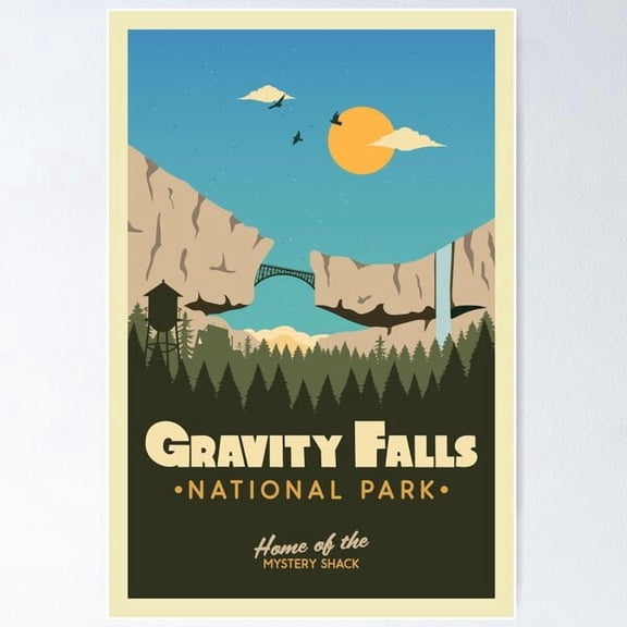 Gravity Falls National Park Poster , Poster Print Only