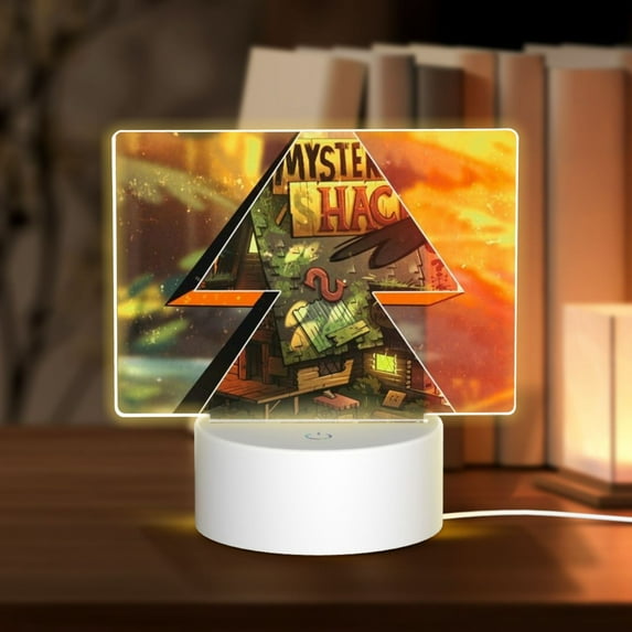 Gravity Falls Nightlight 3-Color Touch Control Acrylic Night Light Adjustable Usb Bedside Lamp Decorative