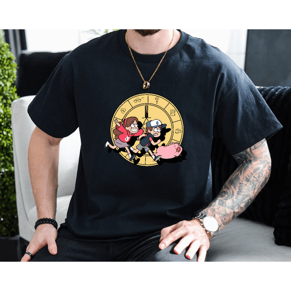 Gravity Falls Pines Mystery Animated TV Series Unisex T-Shirt, up to size 3XL.
