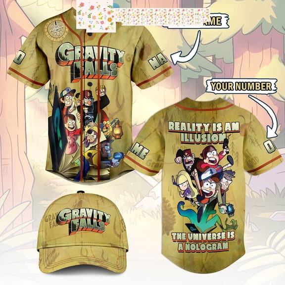 Gravity Falls Reality Is An Illusion The Universe Is A Hologram Personalized Baseball Jers