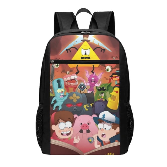Gravity Falls Sports Backpacks 17 Inch Schoolbag Adults Rucksack Simple Casual Daypack Lightweight Laptop Backpack Computer Bag