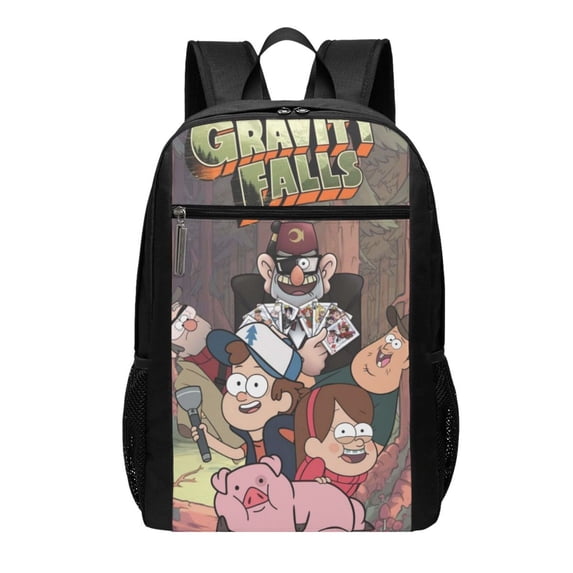 Gravity Falls Sports Backpacks 17 Inch Schoolbag Adults Rucksack Simple Casual Daypack Lightweight Laptop Backpack Computer Bag