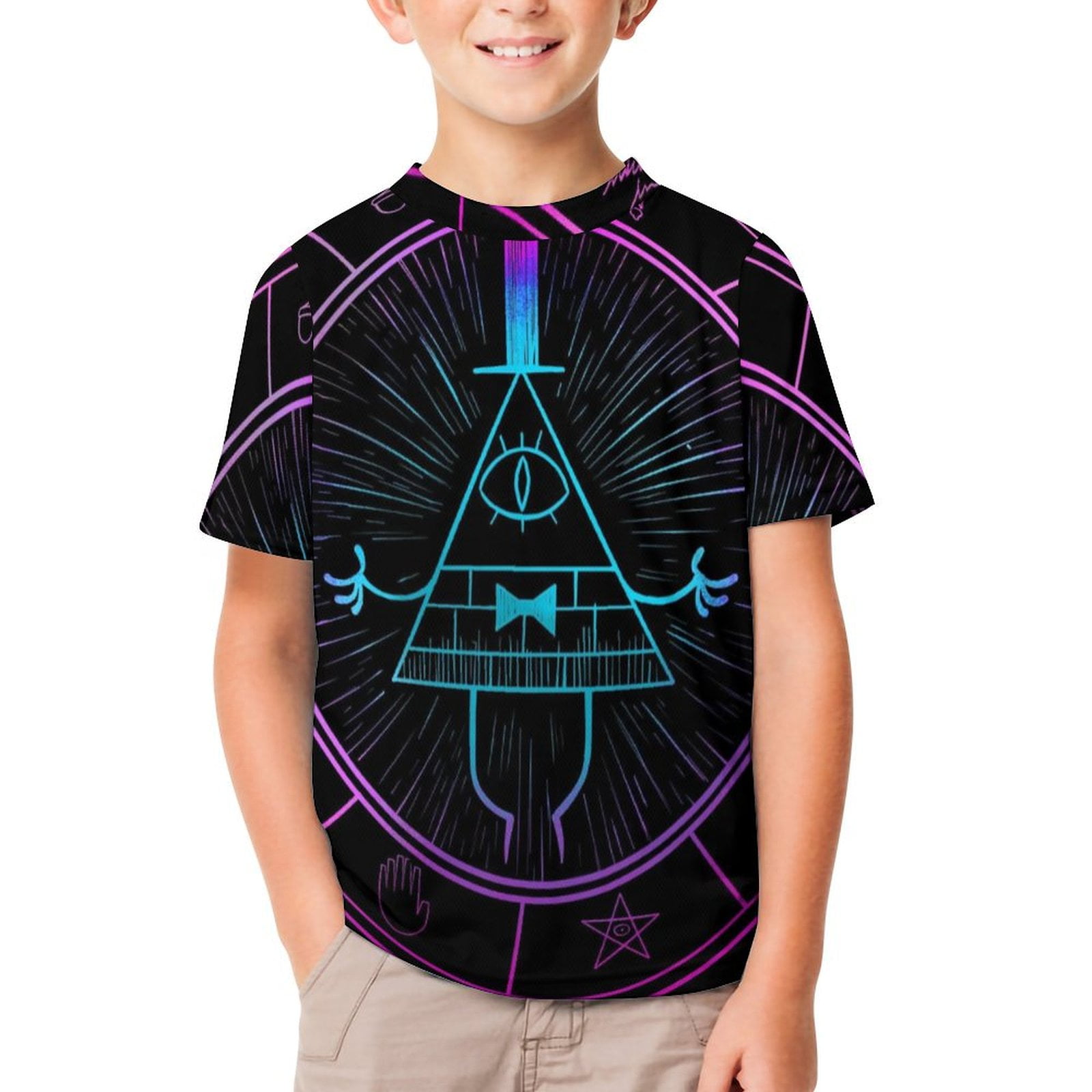 Gravity Falls T-Shirts for Boys Girls, Kids 3D Print Short Sleeve ...