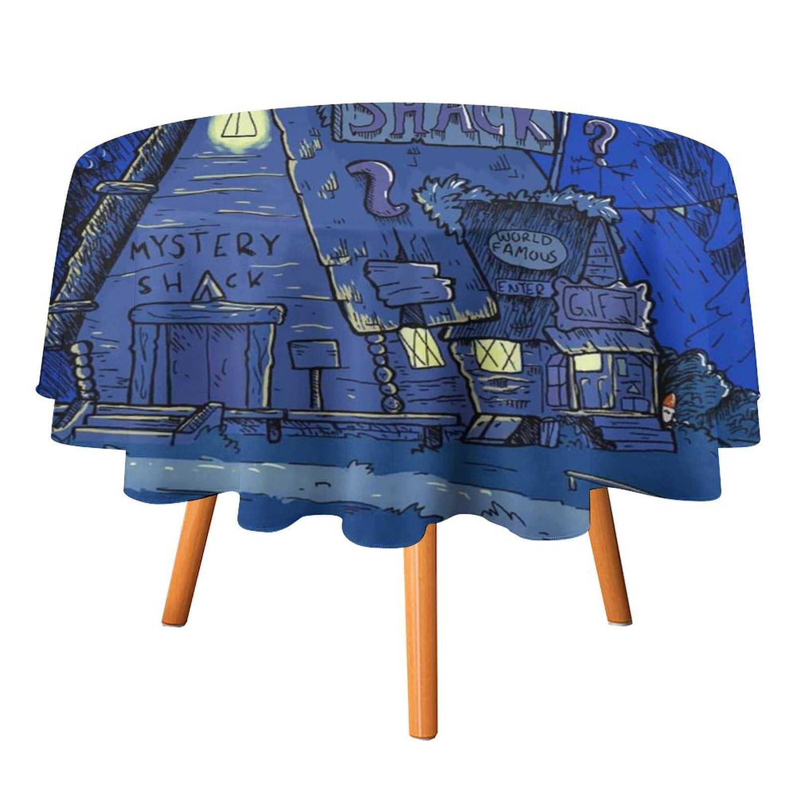 Gravity Falls Table Cloth Round Tablecloth Polyester Table Circular ...