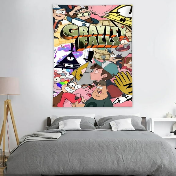 Gravity Falls Tapestry Wall Hanging Decor for Bedroom Wall Art Funny Home Decoration 30x40in