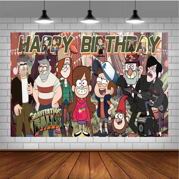 Gravity Falls Post Wall Decor Birthday Banner Backdrop Background Party Supplies Taspestry