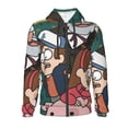 thumbnail image 1 of Gravity Falls Teens Sweatshirts Novelty Print Zip Up Hoodie Jacket Long Sleeve Hooded Sweatshirt Hoody Coat With Pocket X-Large, 1 of 8