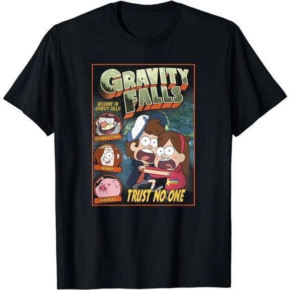 Gravity Falls Trust No One Scared Dipper & Mabel T-Shirt
