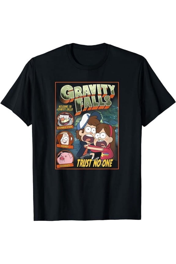 Gravity Falls Trust No One Scared Dipper & Mabel T-Shirt