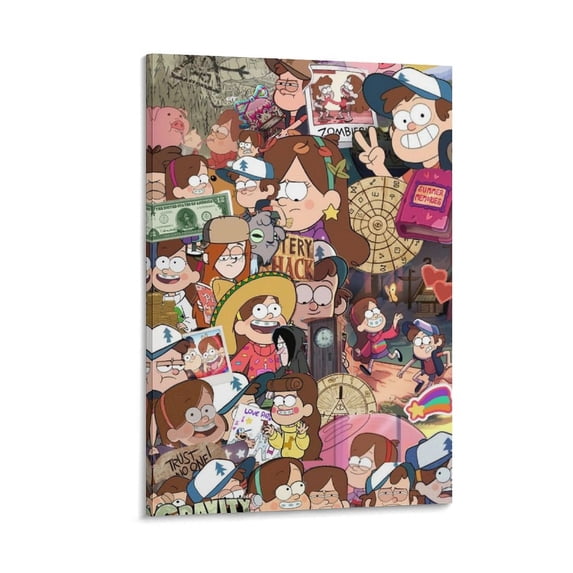 Gravity Falls Wall Hanging Painting Wall Art Canvas Paintings Posters Home Decorations 16x24inch(40x60cm)