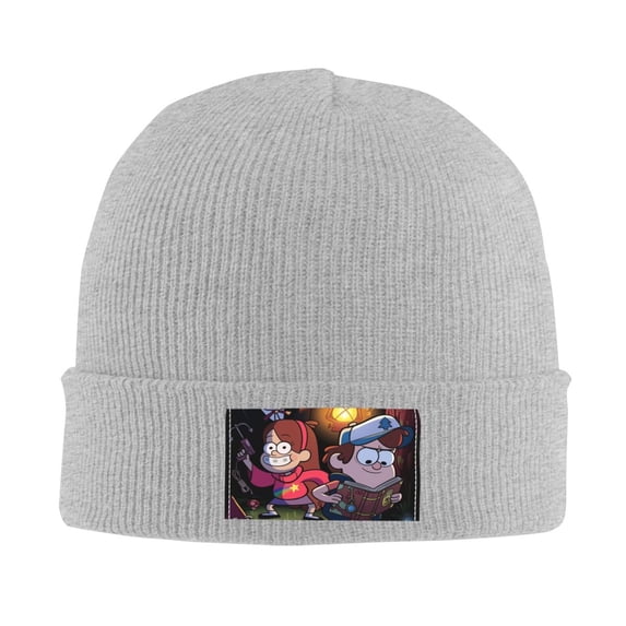 Gravity Falls Winter Hats Warm Knit Cuffed Beanie Unisex Skull Knitted Caps Fashion Ski Hat For Men And Women Gray