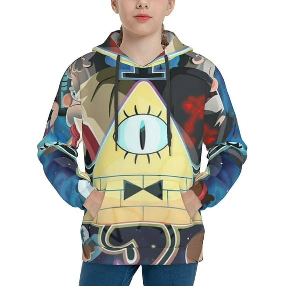 Gravity Falls Youth Hoodies 3D Print Pullover Hooded Sweatshirt Unisex Casual Sweater Tops Blouse Long Sleeve Kids Hoodie Large