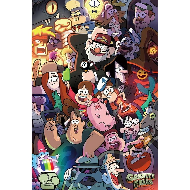 Gravity Falls Cartoon Poster, High-Quality Wall Art Decor, 12 x 18