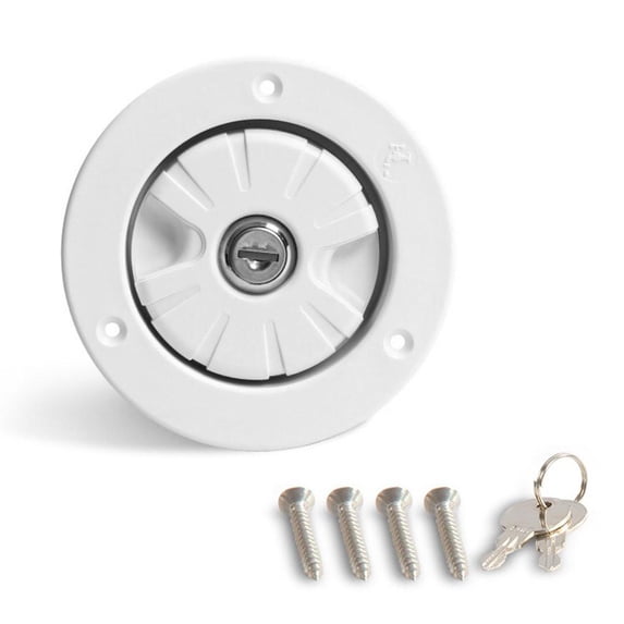 Gravity Fresh Water Fill Hatch Lockable Inlet for RV Camper Trailers and Cars, Made of Food Grade PP