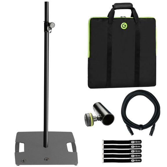 Gravity GLS431B Lighting Stand Package with Square Steel Base in Black
